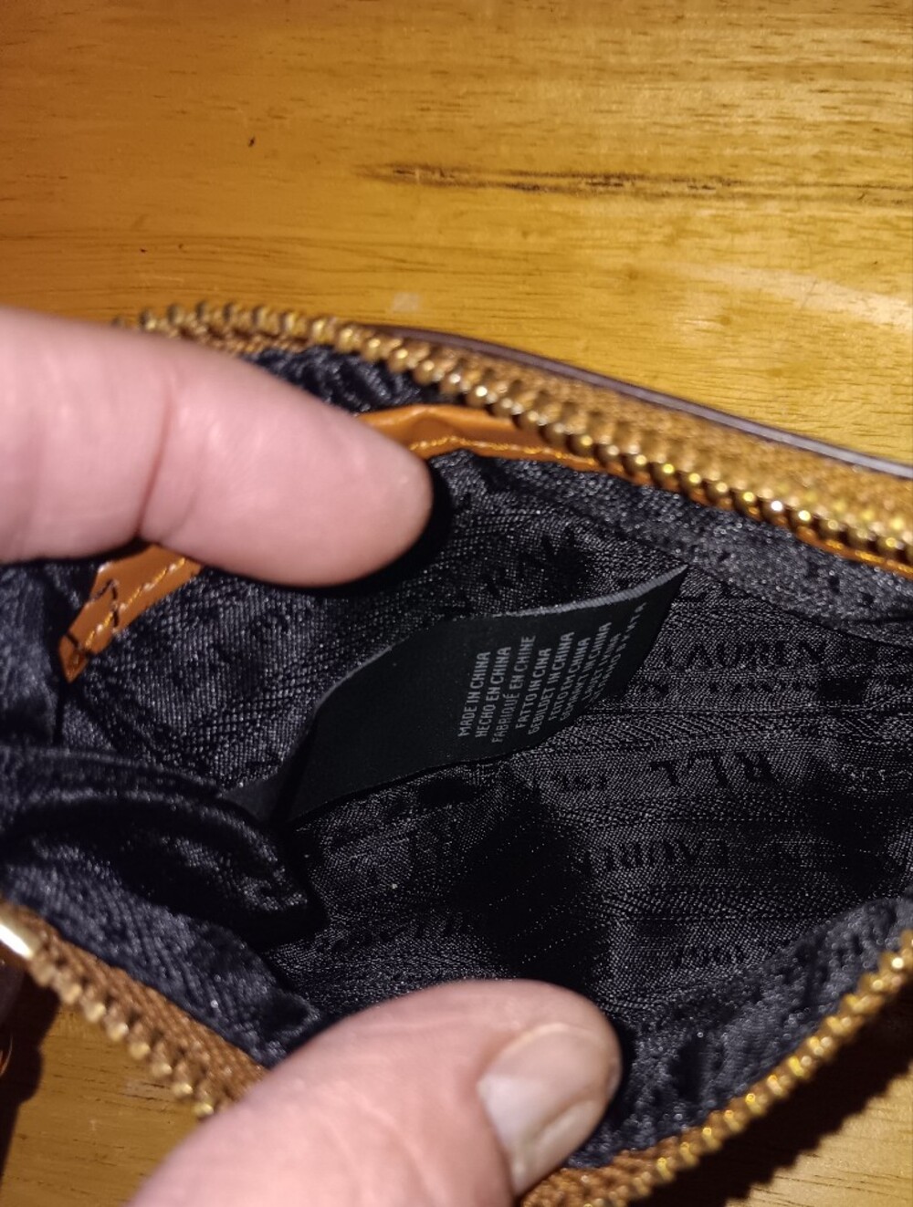 Ralph Lauren Small Leather Wristlet - Picture 3 of 3